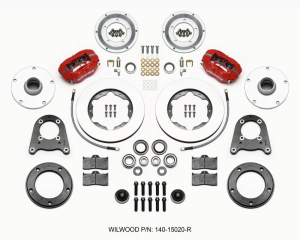 Wilwood - Wilwood 140-15020-R Wilwood Forged Dynalite-M Front Kit 10.75in Red 1950-1955 MG-TD/TF
