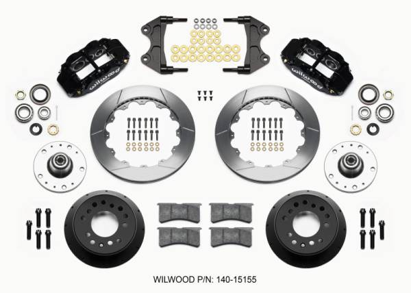 Wilwood - Wilwood 140-15155 Wilwood Narrow Superlite 6R Front Hub Kit 12.88in WWE ProSpindle (5x4.75in 5x5.00in Hub)