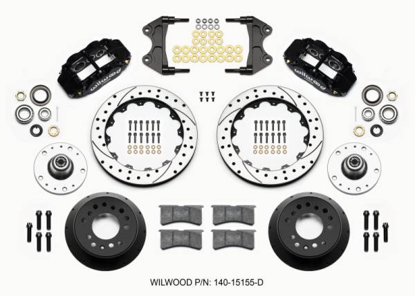 Wilwood - Wilwood 140-15155-D Wilwood Narrow Superlite 6R Front Hub Kit 12.88in Drilled WWE ProSpindle (5x4.75in 5x5.00in Hub)