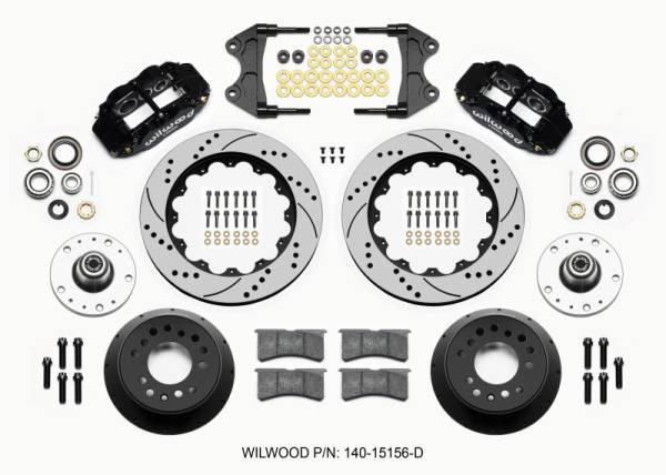Wilwood - Wilwood 140-15156-D Wilwood Narrow Superlite 6R Front Hub Kit 14.00in Drilled WWE ProSpindle (5x4.75in 5x5.00in Hub)