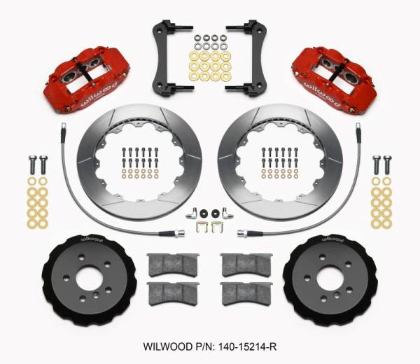 Wilwood - Wilwood 140-15214-R Wilwood Narrow Superlite 6R Front Hat Kit 12.88in Red 2014-2015 Mini Cooper w/Lines