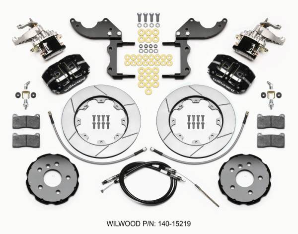 Wilwood - Wilwood 140-15219 Wilwood Dynapro Radial4 / MC4 Rear Kit 12.19 2014-2015 Mini Cooper w/Lines & Cables