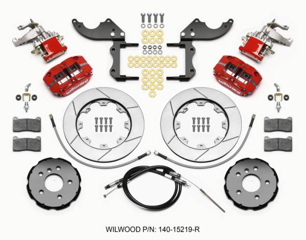 Wilwood - Wilwood 140-15219-R Wilwood Dynapro Radial4 / MC4 Rear Kit 12.19 Red 2014-2015 Mini Cooper w/Lines & Cables