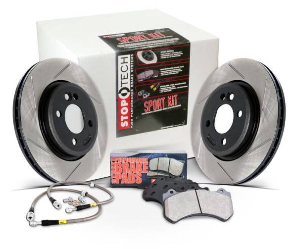 Stoptech - Stoptech 977.42000R Sport Axle Pack, Slotted, Rear