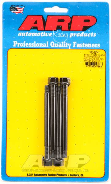 ARP - ARP 100-3214 ARP 5/16-24 X 4.250 Black Hex Water Pump Pulley w/ 3.000in Fan Spacer Stud Kit