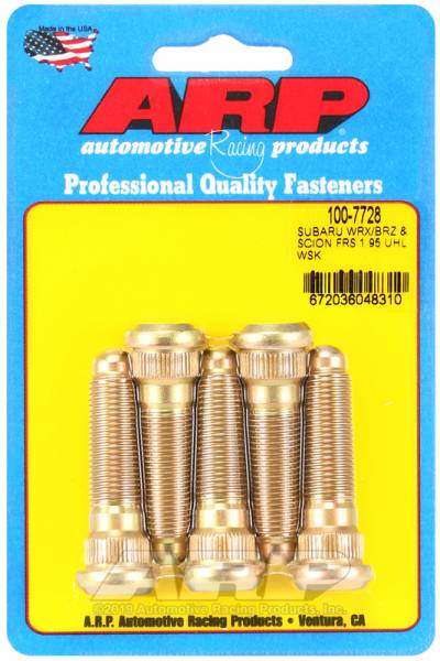 ARP - ARP 100-7728 ARP Subaru WRX/BRZ & Scion FRS 1.95 UHL 12mm x 1.25 Wheel Stud Kit (5 Pack)