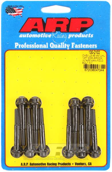 ARP - ARP 130-2102 ARP Chevy LS 45mm UHL 12pt Edelbrock Intake Manifold Bolt Kit