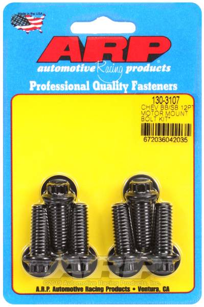 ARP - ARP 130-3107 ARP Chevy 12pt Motor Mount Bolt Kit w/ energy suspension Mounts