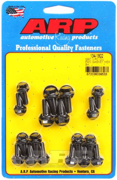 ARP - ARP 134-1802 ARP SB Chevy 1-pc Oil Pan Gasket Hex Bolt Kit