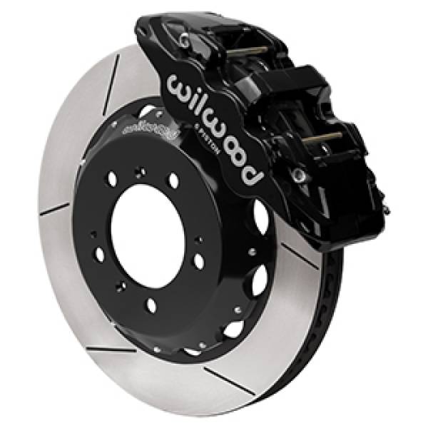 Wilwood - Wilwood 140-17100 Wilwood 99-12 Porsche 911(996/997) Aero6 Front Brake Kit Slotted 14.00in Rotor W/Lines - Black