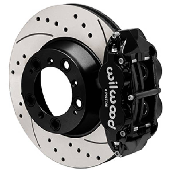 Wilwood - Wilwood 140-17101-D Wilwood 99-12 Porsche 911 (996/997) Superlite 4R Rear Brake Kit Drilled 14.00in Rotor w/Lines - Blk