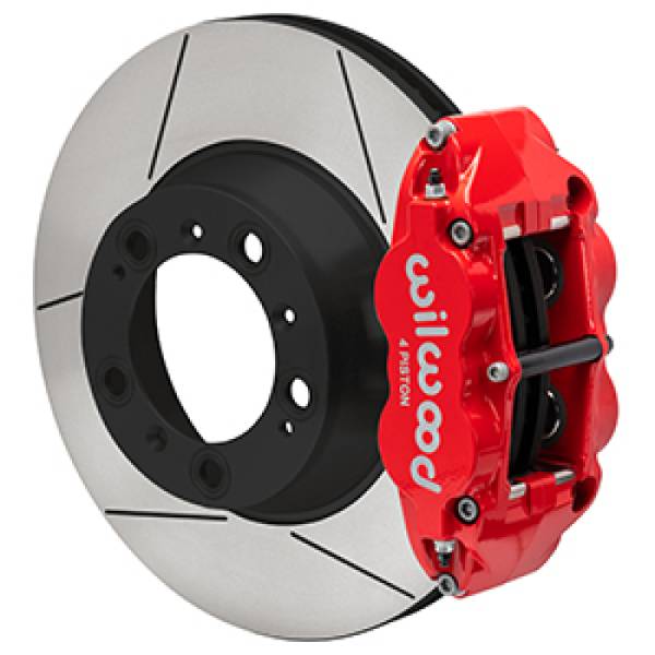 Wilwood - Wilwood 140-17101-R Wilwood 99-12 Porsche 911(996/997) Superlite 4R Rear Brake Kit Slotted 14.00in Rotor W/Lines - Red