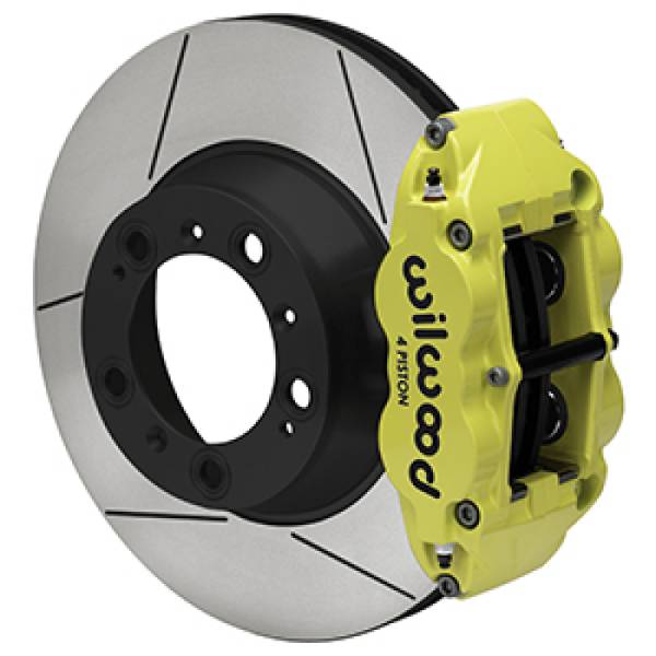 Wilwood - Wilwood 140-17101-Y Wilwood 99-12 Porsche 911(996/997) Superlite 4R Rear Brake Kit Slotted 14.00in Rotor W/Lines - Ylw