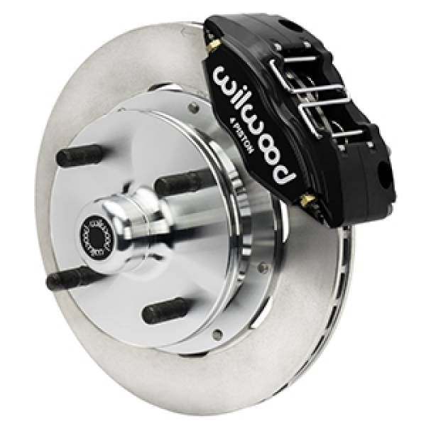 Wilwood - Wilwood 140-17473 Wilwood 70-72 Porsche 914 Front Powerlite Brake Kit Plain Face - Black