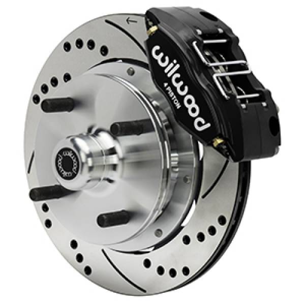 Wilwood - Wilwood 140-17474-D Wilwood 73-76 Porsche 914 Front Powerlite Brake Kit Drilled & Slotted - Black