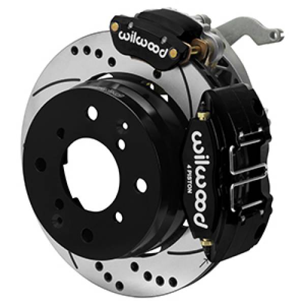 Wilwood - Wilwood 140-17475-D Wilwood 70-76 Porsche 914 Rear Powerlite Brake Kit Dilled & Slotted - Black