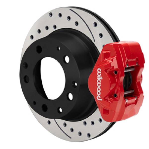 Wilwood - Wilwood 140-17655-DR Wilwood 69-83 Porsche 911 D31 11.42in. Rear Brake Kit w/ Flex Lines - Drilled Rotors (Red)