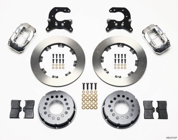 Wilwood - Wilwood 140-2113-P Wilwood Forged Dynalite P/S Rear Kit Polished Small Ford 2.66in Offset