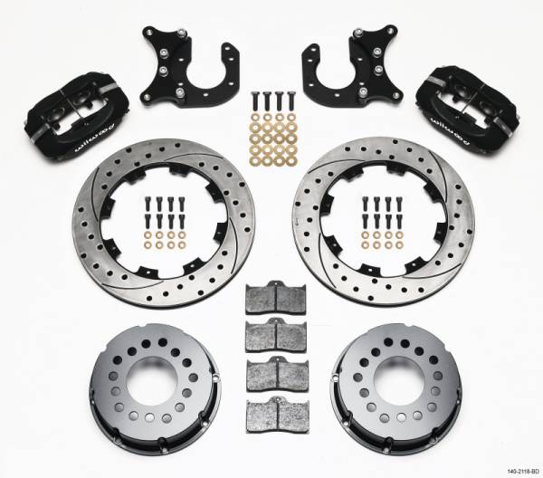 Wilwood - Wilwood 140-2118-BD Wilwood Forged Dynalite P/S Rear Kit Drilled Rotor New Big Ford 2.50in Offset