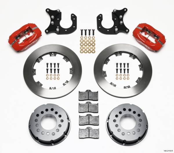 Wilwood - Wilwood 140-2118-R Wilwood Forged Dynalite P/S Rear Kit Red New Big Ford 2.50in Offset