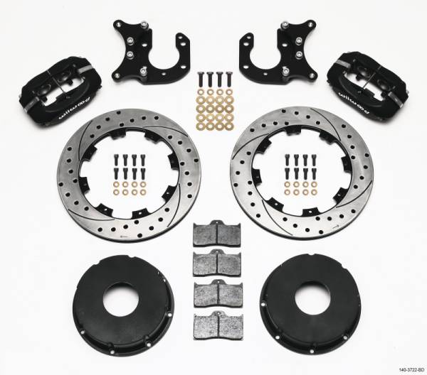 Wilwood - Wilwood 140-3722-BD Wilwood Forged Dynalite P/S Rear Kit Drilled Rotor Big Ford 2.36in Offset Currie Blank