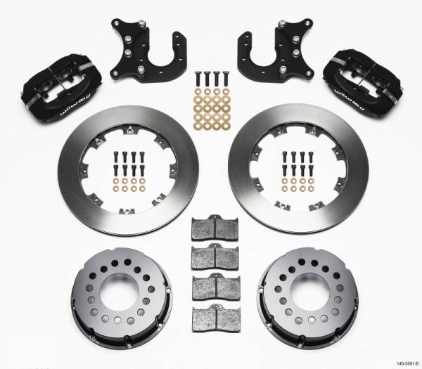 Wilwood - Wilwood 140-5591-B Wilwood Forged Dynalite P/S Rear Kit Mopar/Dana 2.36in Off w/Snap Ring Bearing