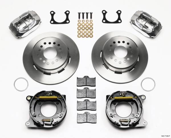 Wilwood - Wilwood 140-7139-P Wilwood Forged Dynalite P/S Park Brake Kit Polished Big Ford 2.36in Offset