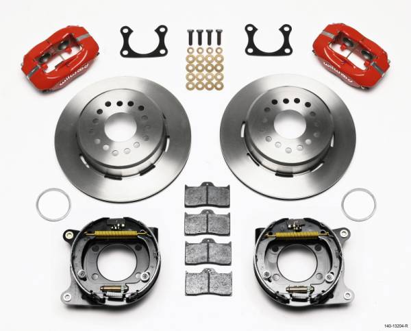 Wilwood - Wilwood 140-7139-R Wilwood Forged Dynalite P/S Park Brake Kit Red Big Ford 2.36in Offset