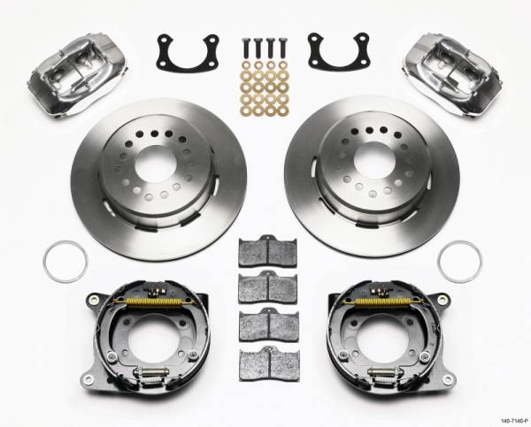 Wilwood - Wilwood 140-7140-P Wilwood Forged Dynalite P/S Park Brake Kit Polished New Big Ford 2.50in Offset