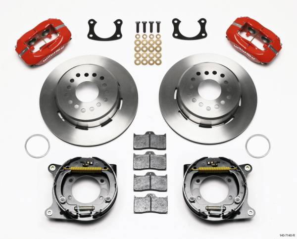 Wilwood - Wilwood 140-7140-R Wilwood Forged Dynalite P/S Park Brake Kit Red New Big Ford 2.50in Offset