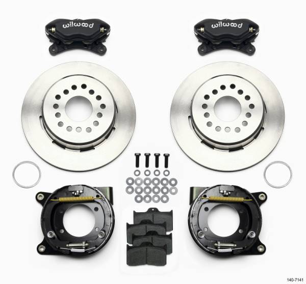 Wilwood - Wilwood 140-7141 Wilwood Forged Dynalite P/S Park Brake Kit Chevy 12 Bolt w/ C-Clips