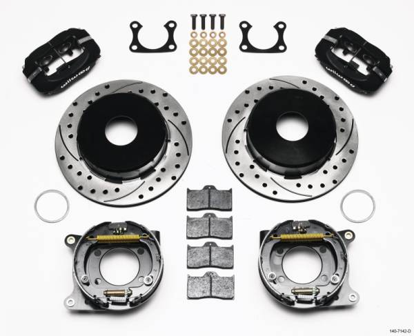 Wilwood - Wilwood 140-7142-D Wilwood Forged Dynalite P/S Park Brake Kit Drilled Big Ford 2.36in Offset Currie Blank