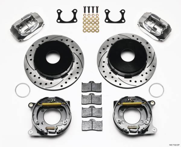Wilwood - Wilwood 140-7142-DP Wilwood Forged Dynalite P/S P-B Kit Drilled Polished Big Ford 2.36in Offset Currie Blank