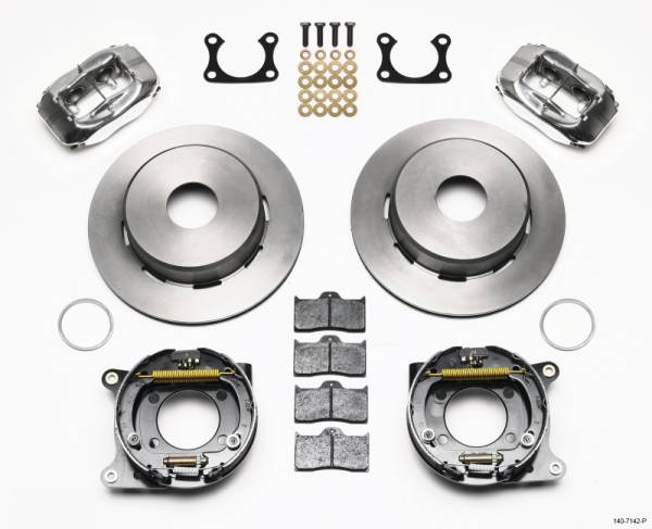 Wilwood - Wilwood 140-7142-P Wilwood Forged Dynalite P/S Park Brake Kit Polished Big Ford 2.36in Offset Currie Blank