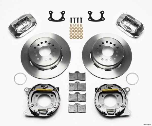 Wilwood - Wilwood 140-7143-P Wilwood Forged Dynalite P/S Park Brake Kit Polished Small Ford 2.66in Offset