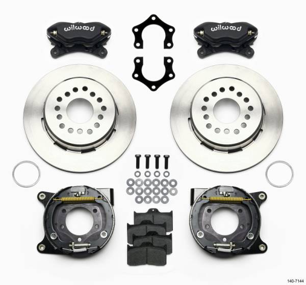 Wilwood - Wilwood 140-7144 Wilwood Forged Dynalite P/S Park Brake Kit Mopar/Dana 2.36in Off w/Snap Ring Bearing
