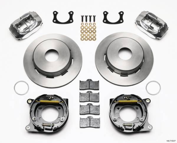 Wilwood - Wilwood 140-7150-P Wilwood Forged Dynalite P/S Park Brake Kit Polished Big Ford New 2.50in Offset Currie Blank
