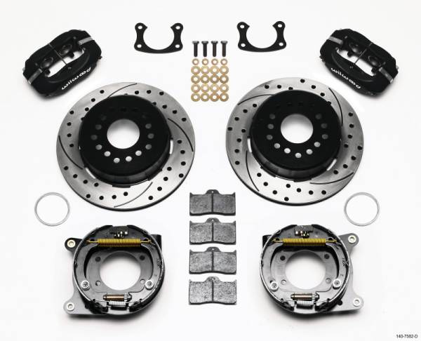 Wilwood - Wilwood 140-7582-D Wilwood Forged Dynalite P/S Park Brake Kit Drilled New Big Ford 2.36in Offset