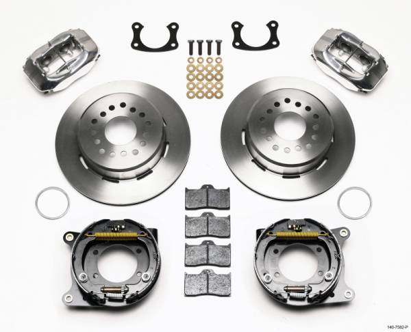 Wilwood - Wilwood 140-7582-P Wilwood Forged Dynalite P/S Park Brake Kit Polished New Big Ford 2.36in Offset