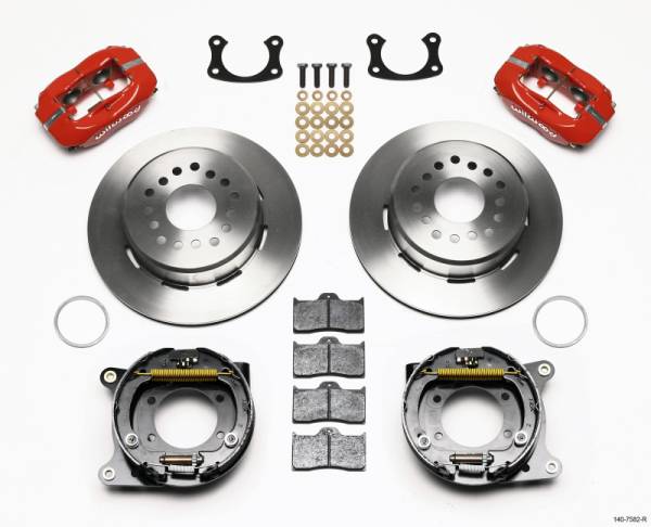 Wilwood - Wilwood 140-7582-R Wilwood Forged Dynalite P/S Park Brake Kit Red New Big Ford 2.36in Offset