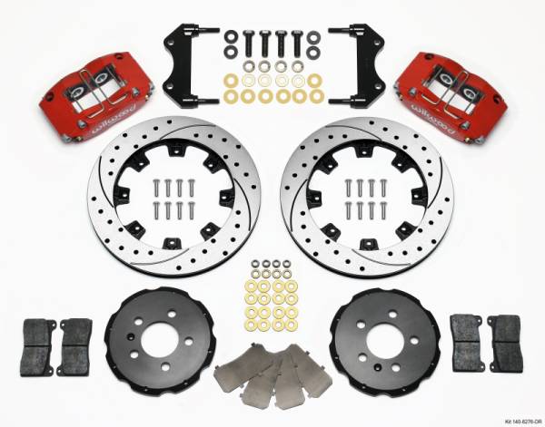 Wilwood - Wilwood 140-8276-DR Wilwood Dynapro Radial Front Kit 12.19in Drilled Red 99-03 Jetta IV & Golf IV