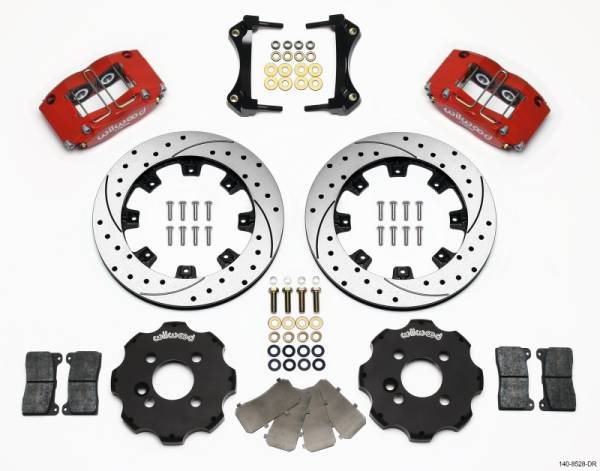 Wilwood - Wilwood 140-8528-DR Wilwood Dynapro Radial Front Kit 12.19in Drilled Red Mini Cooper