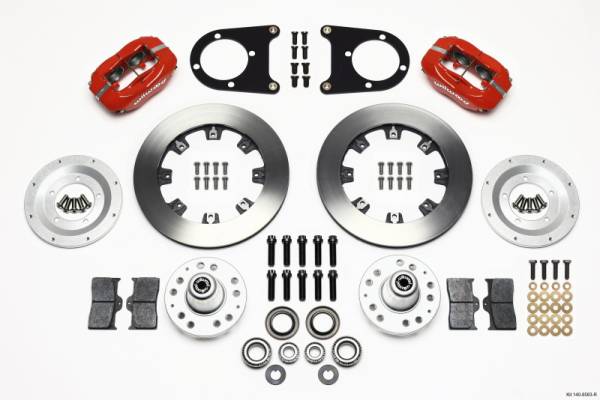 Wilwood - Wilwood 140-8583-R Wilwood Forged Dynalite Front Kit 12.19in Red 37-48 Ford Psgr. Car Spindle