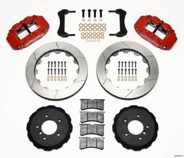 Wilwood - Wilwood 140-8797-R Wilwood Narrow Superlite 6R Front Hat Kit 13.06in Red E36 BMW M3