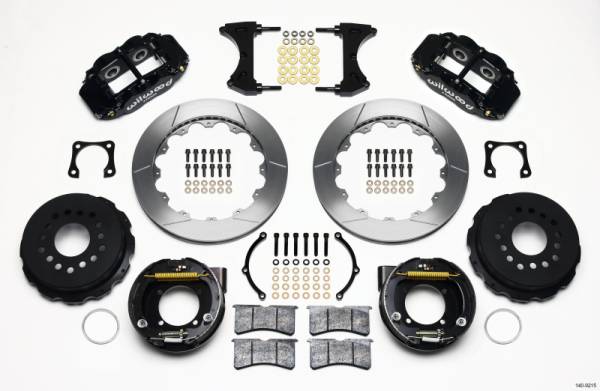 Wilwood - Wilwood 140-9215 Wilwood Narrow Superlite 4R Rear P-Brk Kit 12.88in Chevy 12 Bolt-Spec 3.15in Bearing