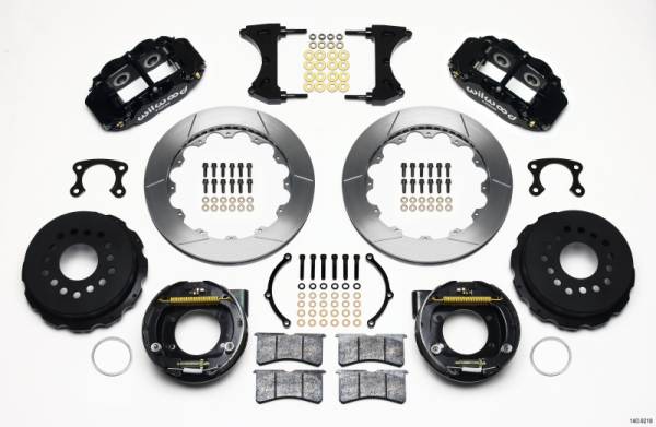 Wilwood - Wilwood 140-9218 Wilwood Narrow Superlite 4R Rear P-Brk Kit 12.88in Big Ford New Style 2.36in Offset