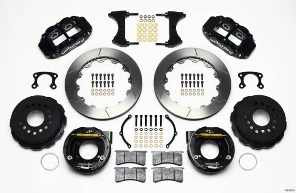 Wilwood - Wilwood 140-9219 Wilwood Narrow Superlite 4R Rear P-Brk Kit 12.88in Big Ford New Style 2.50in Offset