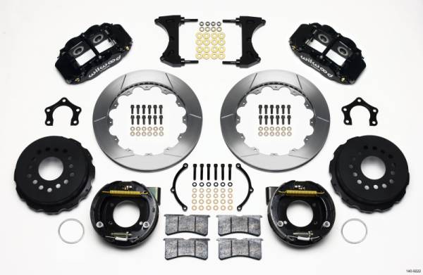 Wilwood - Wilwood 140-9222 Wilwood Narrow Superlite 4R Rear P-Brk Kit 12.88in Mopar/Dana 2.36in Off w/Snap Ring Bearing