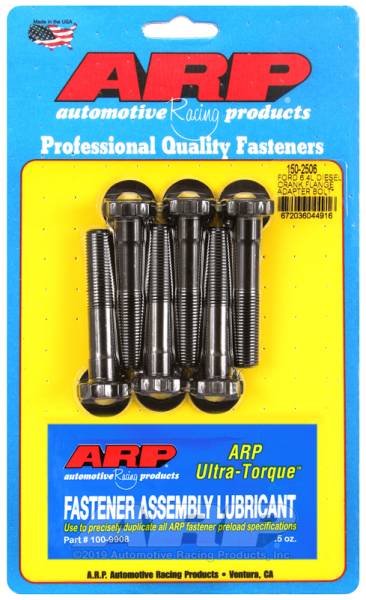 ARP - ARP 150-2506 ARP Ford 6.4L Diesel Crank Flange Adapter Bolt Kit - 8740 Chrome Moly Black Oxide