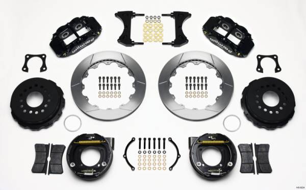 Wilwood - Wilwood 140-9224 Wilwood Narrow Superlite 4R Rear P-Brk Kit 12.88in 58-64 Olds/Pontiac Ends 2.81in Offset
